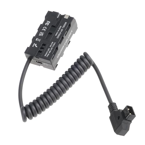 FOTGA D-Tap auf NP-F550/970/570 Dummy Batterie Doppelseiten Dummy Akku DC Koppler Netzteil Adapter Kabel mit Typ-C-Ausgang für Kamera Field Monitor Drahtlose Videoübertragung LED-Licht (Gerade Form) von FOTGA