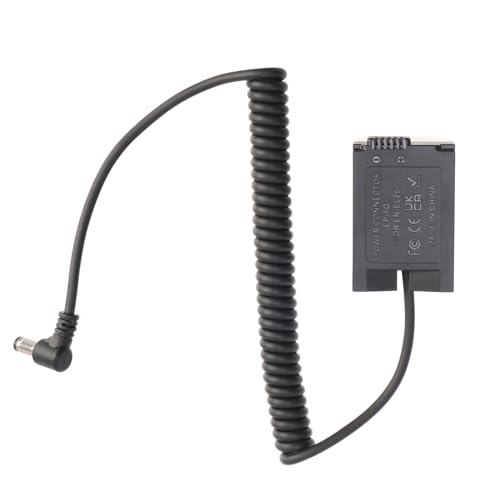 FOTGA DC-Stecker auf EN-EL25 Dummy-Batterie Decodiertes Dummy-Akku EP-5G DC Koppler Netzteil Adapter Kabel Federkabel Spiralkabel für Nikon Z50, Z30, Zfc spiegellose Kamera von FOTGA