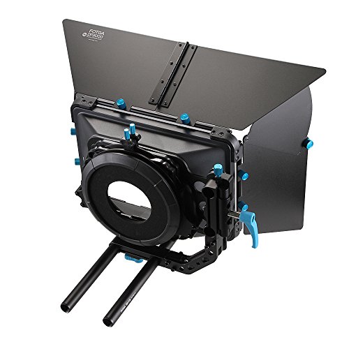 FOTGA DP3000 M3 DSLR Swing Away Matte Box Kit mit Universalobjektiv-Donut-Set für alle Kamera-Rigs mit 15 mm Stangensystemen von FOTGA