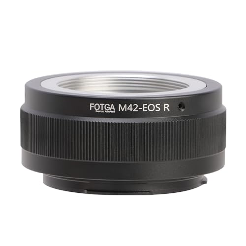 FOTGA M42-EOSR Objektivadapter Konverter Ring für M42 Objektiv Lens Kompatibel mit Canon EOS R R3 R5 R5C R6 Mark II R7 R8 R10 R50 R100 RP EOSR Halterung Spiegellose Kamera von FOTGA