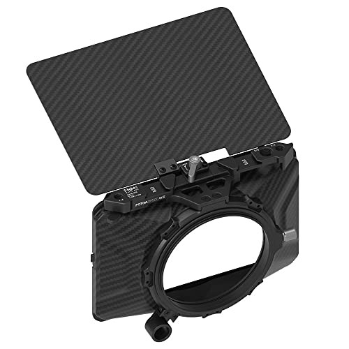 FOTGA Mini Matte Box Leicht Clamp-On Mattebox mit Carbon Fiber Top Flag für Spiegellose DSLR Kamera Kompatibel mit 4x4 4x5.65 67mm/72mm/77mm/82mm Filtern (Starter Version) von FOTGA