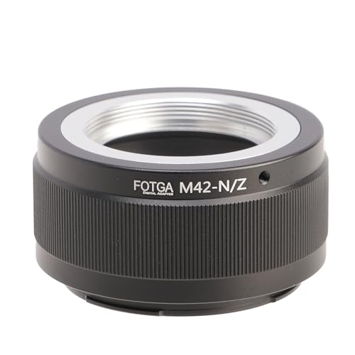 FOTGA Objektivadapter Konverter Ring für M42 42mm Screw Mount Objektiv Lens to Z-Mount Mirrorless Camera, Kompatibel mit Nikon Z50 Z30 Z9 Z8 Z7II Z6II Z7 Z6 Z5 Zf Zfc Full Frame Spiegellose Kamera von FOTGA