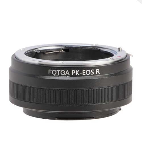 FOTGA PK-EOSR Objektivadapter Konverter Ring für Pentax PK K Objektiv Lens Kompatibel mit Canon EOS R R3 R5 R5C R6 Mark II R7 R8 R10 R50 R100 RP EOSR Halterung Spiegellose Kamera von FOTGA