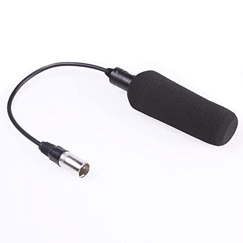 FOTGA Professionelles Handheld Shotgun DV Interview Mikrofon für Video DSLR Kamera Camcorder mit XLR-Kabel und Windschutz von FOTGA