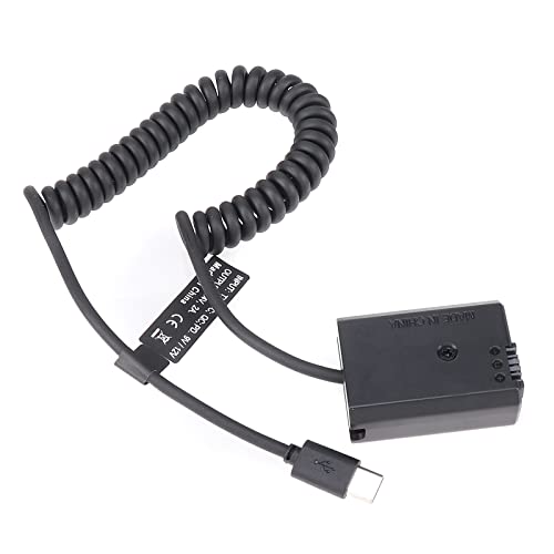 FOTGA USB-C Typ-C auf Decodierte NP-FW50 Dummy Akku Netzteil Federkabel für Sony A7 A7R A7S A7II A7RII A7SII A5100 A6000 A6100 A6300 A6400 A6500 NEX5 NEX7 DSC-RX10 II III IV Kamera von FOTGA