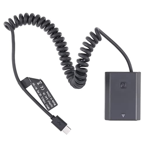 FOTGA USB-C Typ-C auf Decodierte NP-FZ100 Dummy Akku Netzteil Federkabel für Sony A9 A9II A7III A7RIII A7SIII A7R3 A7R4 A7IV A6600 A7C A1 Kamera von FOTGA