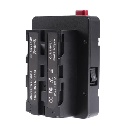 FOTGA V-Lock Akku Platte Adapter mit D-tap Ausgang für Sony NP-F Akku NP-F960 NP-F970 auf V-Mount Batterie Versorgung Monitor Kamera LED Licht Z Cam E2/F6/S6/F8 Videoübertragung von FOTGA