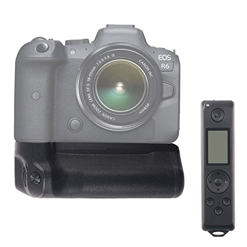FOTGA Vertikaler Batteriegriff Multi Power Pack mit 2.4G Fernbedienung Kit für Canon EOS R5 R6 R5C Spiegellose Kamera Ersatz für BG-R10, unterstützt bis zu Zwei LP-E6/LP-E6N/LP-E6NH Batterien von FOTGA
