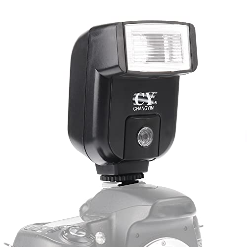 FOTGA YINYAN CY-20 Universal Kamera Blitz Speedlite, Blitzschuh On-Camera Flash Elektronisches Blitzgerät mit Sync-Port für Nikon Canon Panasonic Olympus Pentax Digital DSLR Kamera Blitzlicht von FOTGA