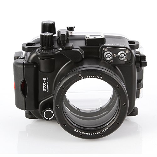 Fotga 40M / 130ft Wasserdichtes Gehäuse Tauch Harte Fall Abdeckung für Canon PowerShot G7X Mark II G7X-II Kamera von FOTGA