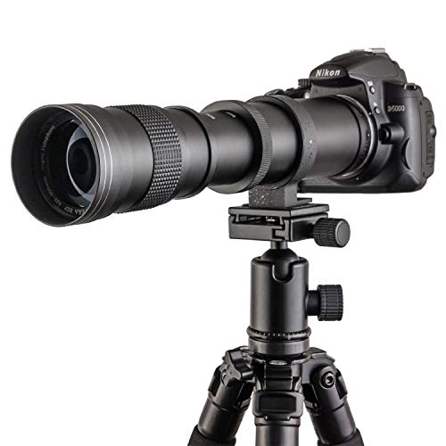 Fotga 420-800mm f/8.3-16 Super Tele Zoom Objektiv Teleobjektiv Zoomobjektiv Vario-Objektiv Lens für Sony E Mount Kamera A6000 A6300 A6500 A7 A7S A7R II III A9 Mirrorless Kamera, Manuelle Objektiv von FOTGA