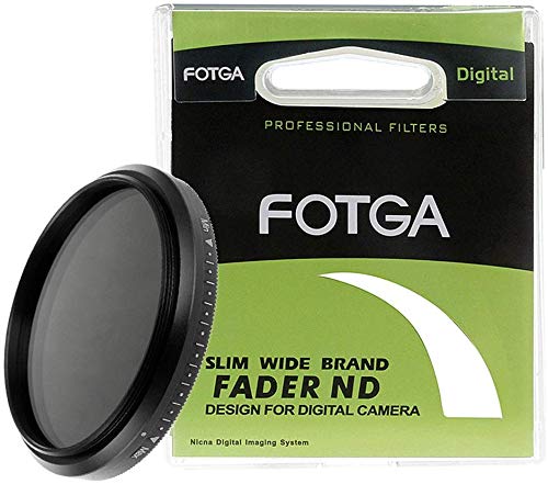 Fotga 58mm Slim Fader Variables Objektiv ND-Filter Neutral Density Stufenlos ND2-ND400 ND2 bis ND4 ND8 ND16 ND32 ND64 ND405 für spiegellose DSLR-Kamera von FOTGA