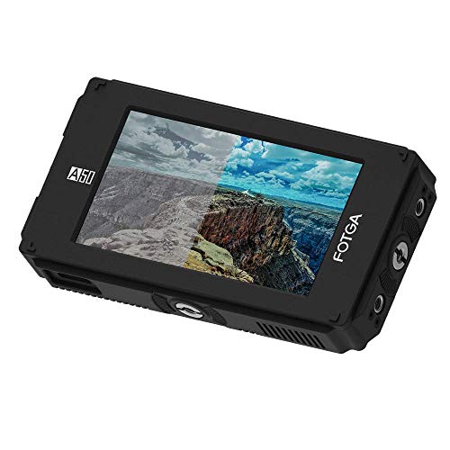 Fotga DP500IIIS A50TL 5-Zoll FHD Video Camera Feldmonitor,Berühren Bildschirm Field Monitor,3D LUT,1920x1080,HDMI 4K Input/Output,Dual NP-F Batterieplatte für DSLR Kamera 5DIII IV,A7 A7RII,A9 GH5 von FOTGA