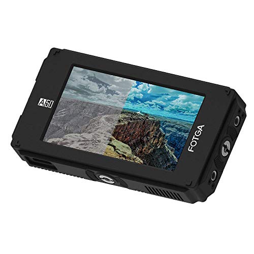 Fotga DP500IIIS A50TLS 5-Zoll FHD Video Camera Feldmonitor,Berühren Bildschirm Field Monitor,3D LUT,3G SDI,1920x1080,HDMI 4K Input/Output,Dual NP-F Batterieplatte für DSLR Kamera A7 A7R 5D III GH5 von FOTGA