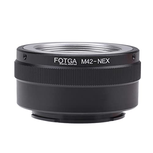 Fotga Objektivadapter-Konverter für M42 42-mm-Objektiv an Sony spiegellose DSLR-Kamera NEX-7 NEX-F3 A6000 A6100 A6300 A6600 A7 A7R A7S II III IV A9 II A7C A1 ZV-E10 von FOTGA