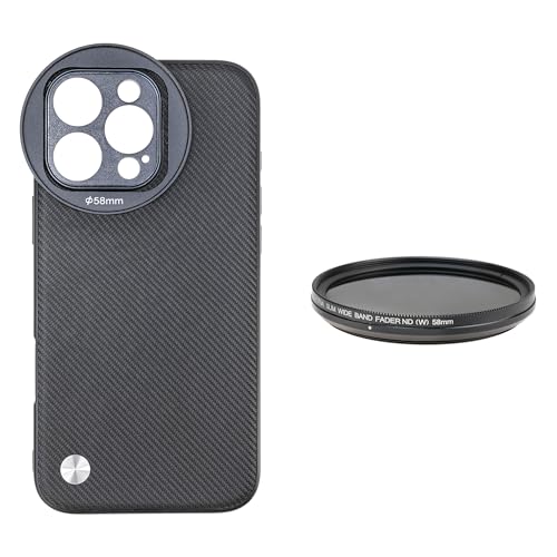 Fotga Stoßfeste Smartphone-Hülle für iPhone 16 Pro Max + 58 mm variabler ND2-ND400 ND-Filter, Schwarz Fotga Stoßfeste Smartphone-Hülle für iPhone 16 Pro Max + 58 mm variabler ND2-ND400 ND-Filter, Schwarz von FOTGA