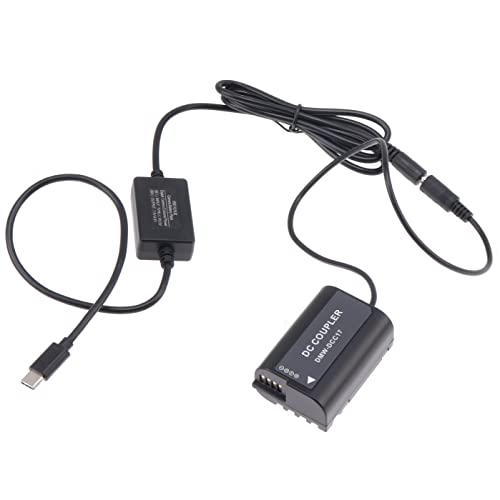 Fotga USB Typ-C USB-C Netzteilkabel mit dekodiertem Dummy-Akku DMW-BLK22 DMW-DCC17 für Panasonic Lumix S5 S5K GH6 DSLR Kamera V-Mount Anton Bauer Akku von FOTGA