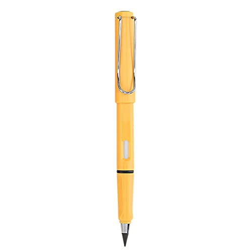 FOUTP Tintenloser Bleistifte,Ewiger Bleistift, Tintenloser Bleistifte Ewig, Immerwährender Bleistift, Technologie Unbegrenztes Schreiben Ewiger Bleistift Kein Tintenstift (Gelb) von FOUTP