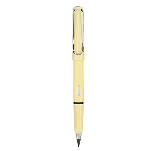 FOUTP Tintenloser Bleistifte,Ewiger Bleistift, Tintenloser Bleistifte Ewig, Immerwährender Bleistift, Technologie Unbegrenztes Schreiben Ewiger Bleistift Kein Tintenstift (Hellgelb) von FOUTP
