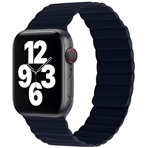 FOUUAAO Kompatibel mit Apple Watch8 Armband Silikon 49mm 45mm 44mm 40mm 41mm,Männer und Frauen Uhrenarmband Silikon Magnetverschluss Ersatzarmband für iWatch Armbänder SE Series Ultra 8/7/6/5/4/3/2/1 von FOUUAAO