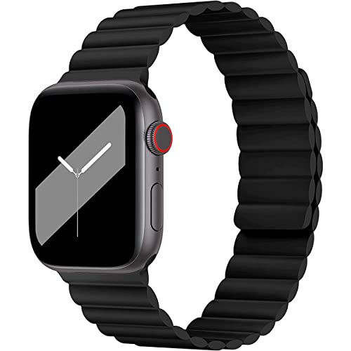 FOUUAAO Kompatibel mit Apple Watch8 Armband Silikon 49mm 45mm 44mm 40mm 41mm,Männer und Frauen Uhrenarmband Silikon Magnetverschluss Ersatzarmband für iWatch Armbänder SE Series Ultra 8/7/6/5/4/3/2/1 von FOUUAAO