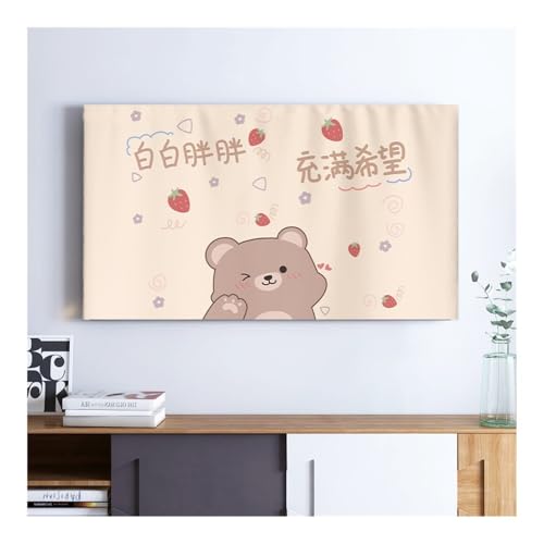 FOVAOK Cartoon Flexibel Kraft Fernseher Kapuze Staubschutz Stoff 32-75 Zoll Währung Einfach Und Modern Europäischen Stil (23.7-94.0 cm) von FOVAOK