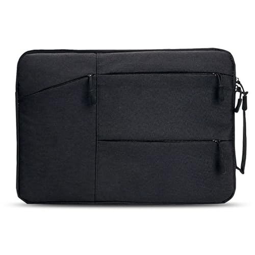 FOVAOK Laptop-Kuriertasche für 39,6 cm (15,6 Zoll) Laptops, geeignet für alle Computermodelle, 39,6 cm (15,6 Zoll), Computer-Aktentasche für Damen und Herren, Schwarz, 32 x 22 x 2 cm) von FOVAOK