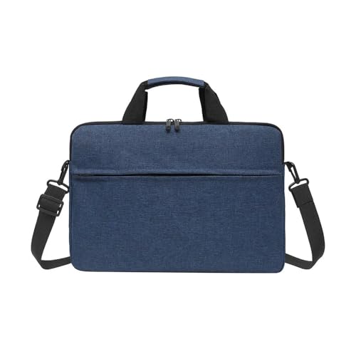 FOVAOK Laptop-Tragetasche für 33-43 cm (13 - 17 Zoll) Laptops und Tablets, Schultergurt, strapazierfähiger, wasserabweisender Stoff, Business, Freizeit, Schule (dunkelblau, 33 cm) von FOVAOK