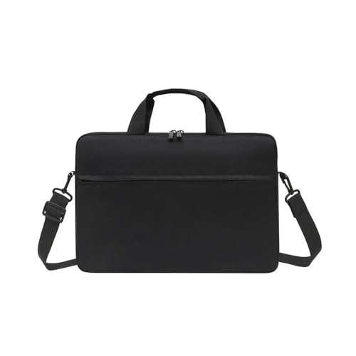 FOVAOK Laptop-Tragetasche für 33-43 cm (13 - 17 Zoll) Laptops und Tablets, Schultergurt, strapazierfähiger, wasserabweisender Stoff, Business, Freizeit, Schule (schwarz, 35,6 cm) von FOVAOK