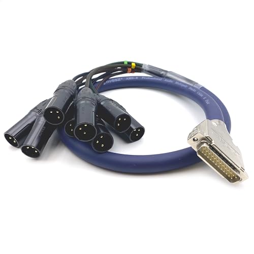 FOWIUNYE 1 m DB25-Stecker auf 8-K-XLR-3-poliger Stecker, symmetrisches Schlangenkabel, Patchbay-Schnittstelle, modulares Kabel, 1 Meter FOWIUNYE 1 m DB25-Stecker auf 8-K-XLR-3-poliger Stecker, symmetrisches Schlangenkabel, Patchbay-Schnittstelle, modulares Kabel, 1 Meter von FOWIUNYE