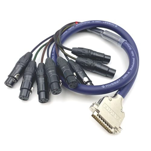 FOWIUNYE 1 m DB25 auf XLR-Buchse, Schlangenkabel, DB25-Stecker auf 8-K-XLR 3-polige Buchse, symmetrisches Schlangenkabel, D-Sub-Schlangenkabel, Patchschacht-Schnittstelle, modulares Kabel, 1 Meter FOWIUNYE 1 m DB25 auf XLR-Buchse, Schlangenkabel, DB25-Stecker auf 8-K-XLR 3-polige Buchse, symmetrisches Schlangenkabel, D-Sub-Schlangenkabel, Patchschacht-Schnittstelle, modulares Kabel, 1 Meter von FOWIUNYE
