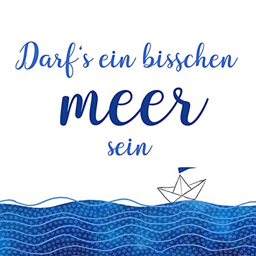 20 Servietten Papierboot auf dem Meer | Segelboot | Maritim | Sommer | Tischdeko | Decoupage | Serviettentechnik 33x33cm von FOXCUP