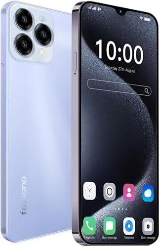 FOXIONO Handy Ohne vertrag Android, 8GB+64GB, Octa Core Handy Günstig 90Hz 6.52" Zoll HD+,4000mAh Smartphone ohne vertrag Günstig, 13MP+5MP, Dual SIM 4G Simlockfreie Handys (Lila.) von FOXIONO
