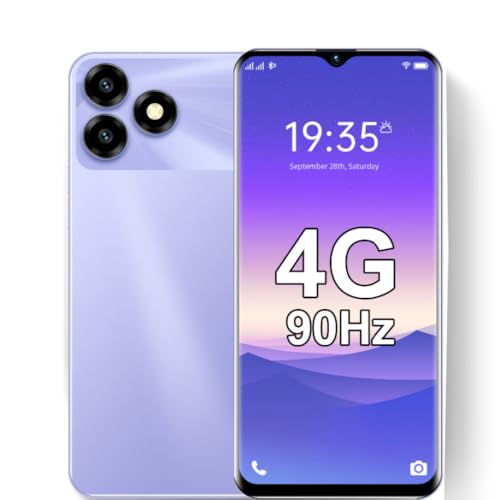 FOXIONO Smartphone Handy Ohne vertrag, 8GB +64GB/1TB TF, 90Hz 6.52", 4000mAh Smartphone ohne vertrag Günstig, Octa Core, 13MP+5MP, Dual SIM (Lila) von FOXIONO