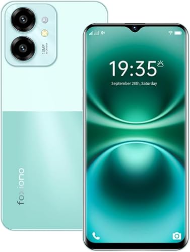 FOXIONO Smartphone Ohne Vertrag - 8GB+64GB/1TB erweiterbar Handy Ohne Vertrag,6,52'' HD+ Display Smartphones, 13MP+5MP Kamera 4000mAh, 4G Dual SIM Simlockfreie Handys (Grün) von FOXIONO