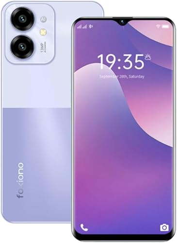 FOXIONO Smartphone Ohne Vertrag - 8GB+64GB/1TB erweiterbar Handy Ohne Vertrag,6,52'' HD+ Display Smartphones, 13MP+5MP Kamera 4000mAh, 4G Dual SIM Simlockfreie Handys (Lila) von FOXIONO