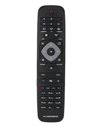 Ersatz Philips Fernbedienung, Universal Fernbedienung für Philips Smart TV Fernbedienung Kompatibel mit Fernbedienung Philips 242254990467 YKF308-001 996590000449 von FOXRMT