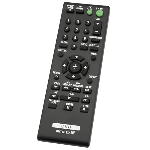 FOXRMT RMT-D197A Ersatz-Fernbedienung für Sony DVD-Player DVPSR201P DVPSR210P DVPSR405P DVP-SR500H DVP-SR500WM DVPSR510H DVP-SR100 DVP-SR120 DVP-SR201P – keine Einrichtung erforderlich FOXRMT RMT-D197A Ersatz-Fernbedienung für Sony DVD-Player DVPSR201P DVPSR210P DVPSR405P DVP-SR500H DVP-SR500WM DVPSR510H DVP-SR100 DVP-SR120 DVP-SR201P – keine Einrichtung erforderlich von FOXRMT
