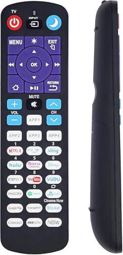 FOXRMT Universal-Fernbedienung für Roku-Player und Roku-TV-Fernbedienung, kompatibel mit TCL Hisense Onn Element Sharp Philips Haier Hitachi LG JVC RCA Roku TV [nicht für Roku Stick] von FOXRMT
