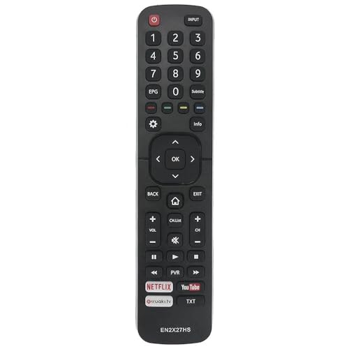 FOXRMT Ersatz-Fernbedienung Hisense EN2X27HS für Hisense Smart TV mit Netflx Youtube-Taste, keine Konfiguration erforderlich FOXRMT Ersatz-Fernbedienung Hisense EN2X27HS für Hisense Smart TV mit Netflx Youtube-Taste, keine Konfiguration erforderlich von FOXRMT