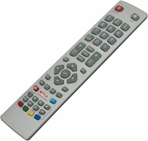 Shrap Ersatz-Fernbedienung für Shrap Smart TV mit F-Play Netflix-Tasten, keine Einrichtung erforderlich Shrap Ersatz-Fernbedienung für Shrap Smart TV mit F-Play Netflix-Tasten, keine Einrichtung erforderlich von FOXRMT