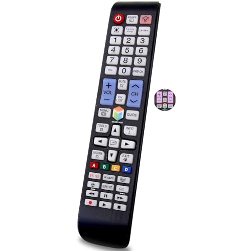 Universell für Samsung-TV-Fernbedienung, kompatibel mit Samsung-Fernbedienung, Smart TV, Original, mit Hintergrundbeleuchtung, keine Einrichtung erforderlich Universell für Samsung-TV-Fernbedienung, kompatibel mit Samsung-Fernbedienung, Smart TV, Original, mit Hintergrundbeleuchtung, keine Einrichtung erforderlich von FOXRMT