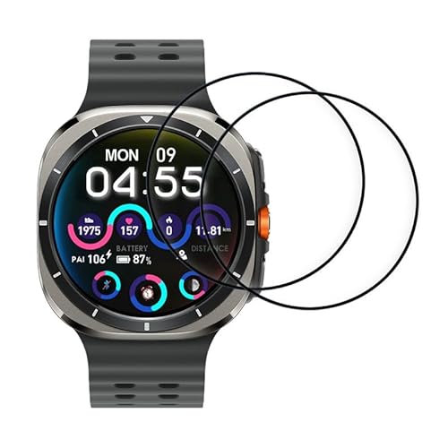 2 Stück 0.33mm Ultra-klar Schutzfolie für Samsung Galaxy Watch Ultra 47mm Panzerfolie,Anti-Kratz Panzer Schutz Glas für Samsung Watch Ultra 47mm Glasfolie 2 Stück 0.33mm Ultra-klar Schutzfolie für Samsung Galaxy Watch Ultra 47mm Panzerfolie,Anti-Kratz Panzer Schutz Glas für Samsung Watch Ultra 47mm Glasfolie von FOXZKISS