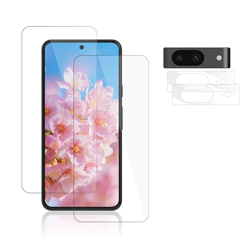 FOXZKISS für Google Pixel 8 Schutzfolie,2 Stück für Panzerglas Google Pixel 8 Panzerfolie mit Kameraschutz, Displayfolie für Google Pixel 8 Schutzglas, Anti-Kratzen für Google Pixel 8 Displayschutz von FOXZKISS