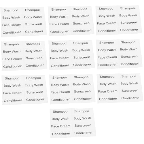 FOYTOKI 10Blätter Wasserfeste Kosmetikaufkleber für Flaschen Wiederverwendbare für Shampoo und Spenderflaschen Praktische Organisation für Badezimmer und Reisen Transparent FOYTOKI 10Blätter Wasserfeste Kosmetikaufkleber für Flaschen Wiederverwendbare für Shampoo und Spenderflaschen Praktische Organisation für Badezimmer und Reisen Transparent von FOYTOKI
