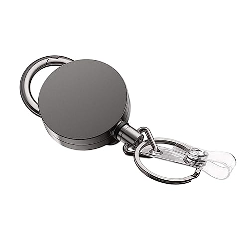 FOYTOKI 1Stück Badge Schnalle mit Einziehbarem Schlüsselanhänger Robuster Ausweishalter für Id Karten und Namensschilder Vielseitig Einsetzbar für Gürtel und Bags von FOYTOKI