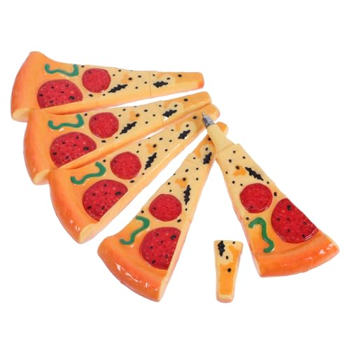 FOYTOKI 5 Stück Pizza-förmiger Kugelschreiber, Realistischer Lebensmittel-kugelschreiber, Einzigartiges Süßes Briefpapier Für Büro, Schule, Partybedarf, Schreibtisch-dekoration, FOYTOKI 5 Stück Pizza-förmiger Kugelschreiber, Realistischer Lebensmittel-kugelschreiber, Einzigartiges Süßes Briefpapier Für Büro, Schule, Partybedarf, Schreibtisch-dekoration, von FOYTOKI