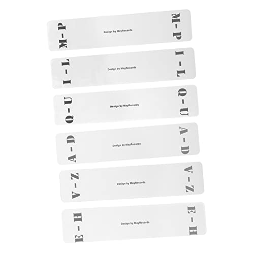 FOYTOKI 6Stücke Teiliges Schallplatten Trennerkarten aus Acryl Alphabetische Klassifizierung für Vinyl Records Hochwertige Indexkarten zur Einfachen Organisation von FOYTOKI