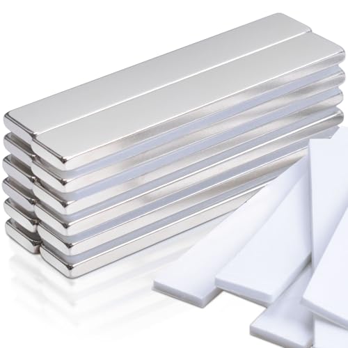 12 Stück Magnete Stark 60x10x3mm Starke Magnete Rechteckig, Magnete Selbstklebend Stark Seltene Erden Magnete, Neodym Magnete Extra Stark Klebemagnete für Kühlschrank, Magnettafel, Küchen, Büro 12 Stück Magnete Stark 60x10x3mm Starke Magnete Rechteckig, Magnete Selbstklebend Stark Seltene Erden Magnete, Neodym Magnete Extra Stark Klebemagnete für Kühlschrank, Magnettafel, Küchen, Büro von FPMYB