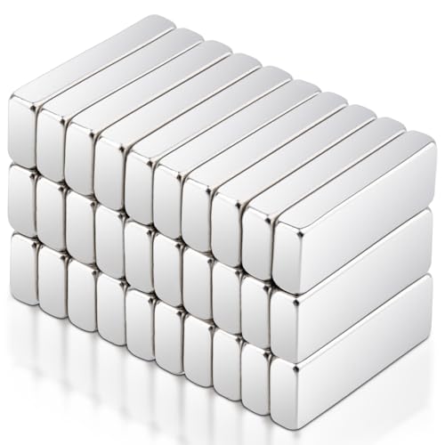 30 Stück Magnete Stark Neodym Magnete Extra Stark 30x10x5mm Magnete Rechteckig Super Stark Seltenerdmagnete, Neodym Magnete für Pinnwand, Küchenschrank, Magnetboard,Whiteboard,Magnettafel 30 Stück Magnete Stark Neodym Magnete Extra Stark 30x10x5mm Magnete Rechteckig Super Stark Seltenerdmagnete, Neodym Magnete für Pinnwand, Küchenschrank, Magnetboard,Whiteboard,Magnettafel von FPMYB